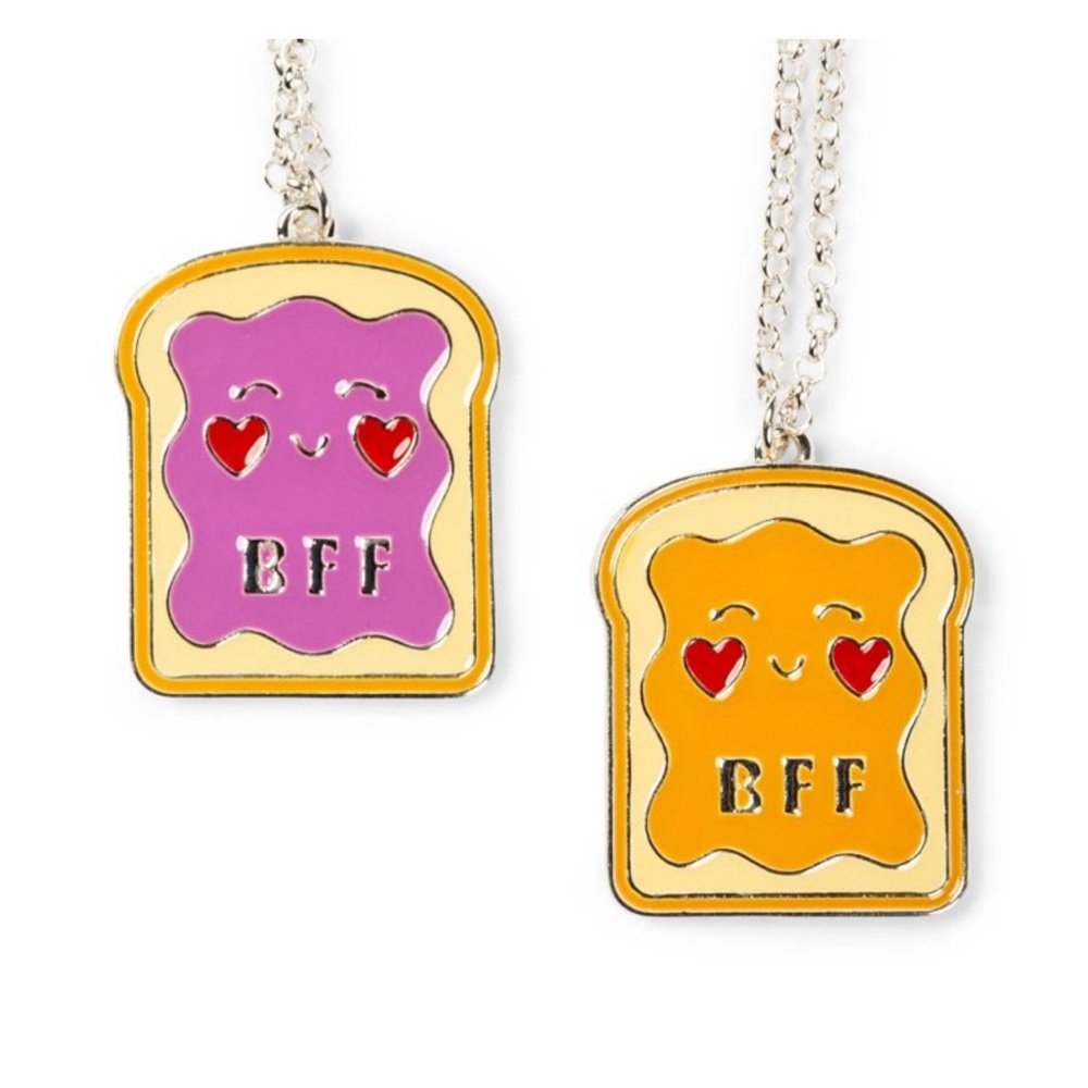 BFF Peanut Butter and Jelly Necklaces set /6 NIP